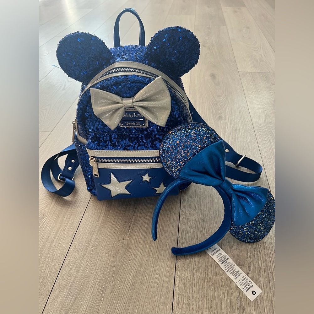GUC Disney Wishes Come True Lounge Fly Mini Backpack & Minnie Ears
